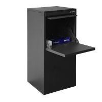 Hochwertiger Paketbriefkasten XXL mit bequemer Entnahme hinten und Frontbox-DeLuxe.