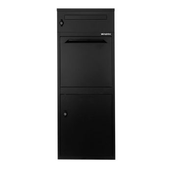 Diese Frontbox-DeLuxe-Uni-Postbox bietet ein separates Fach für Briefe und Päckchen, für maximalen Komfort und Ordnung.