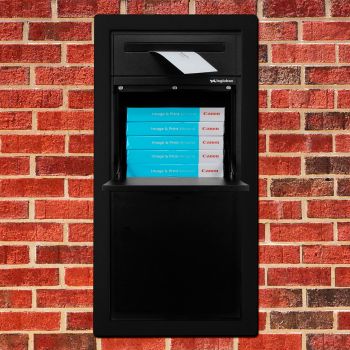 RVS inbouw pakketbus Frontbox met apart postvak – veilige oplossing voor post en pakketten