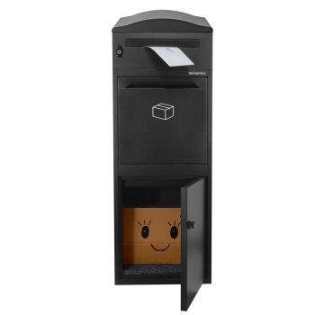 Briefkasten mit separatem Paketfach XXL, ideal für sichere Aufbewahrung Ihrer Sendungen.