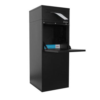 Postkasten Paket: Frontbox-DeLuxe-Uni mit hochwertiger Verarbeitung und separatem Postfach für maximalen Komfort.