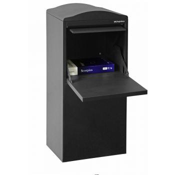 Hochwertige Postkasten Pakete mit halbrundem Dach und rückseitiger Entnahme für maximalen Komfort.