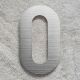RVS huisnummer 100 mm cijfer 0