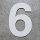 huisnummer stickers groot wit 2mm dik