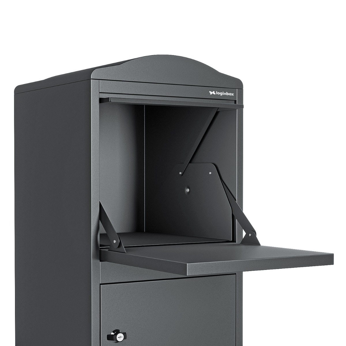 Een pakketbrievenbus met een vernuftig sluitsysteem.