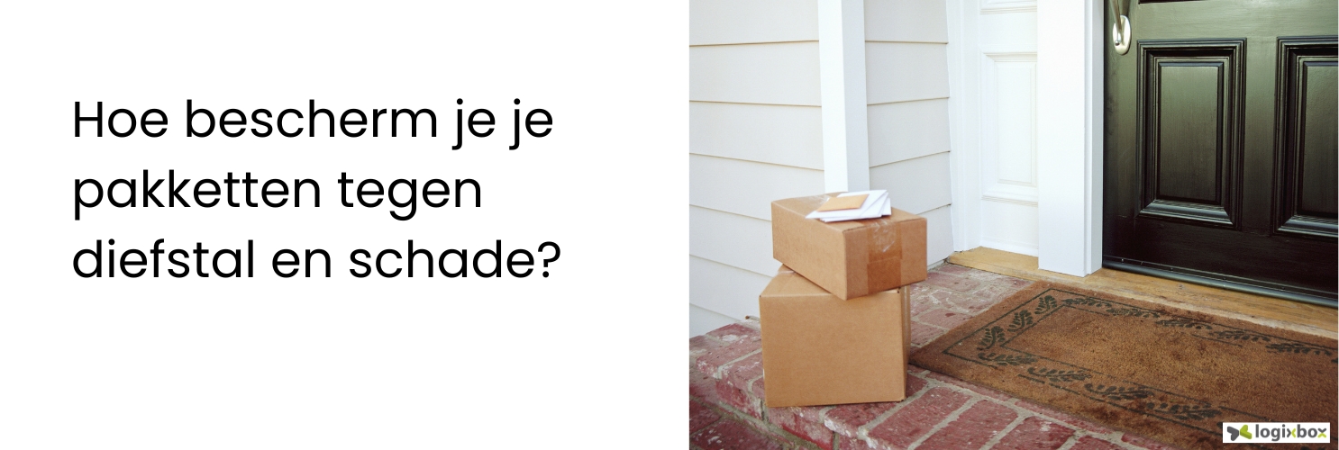 pakket wordt zomaar voor de deur gezet in plaats. onveilige bezorging met kans op schade door nat regenen en diefstal