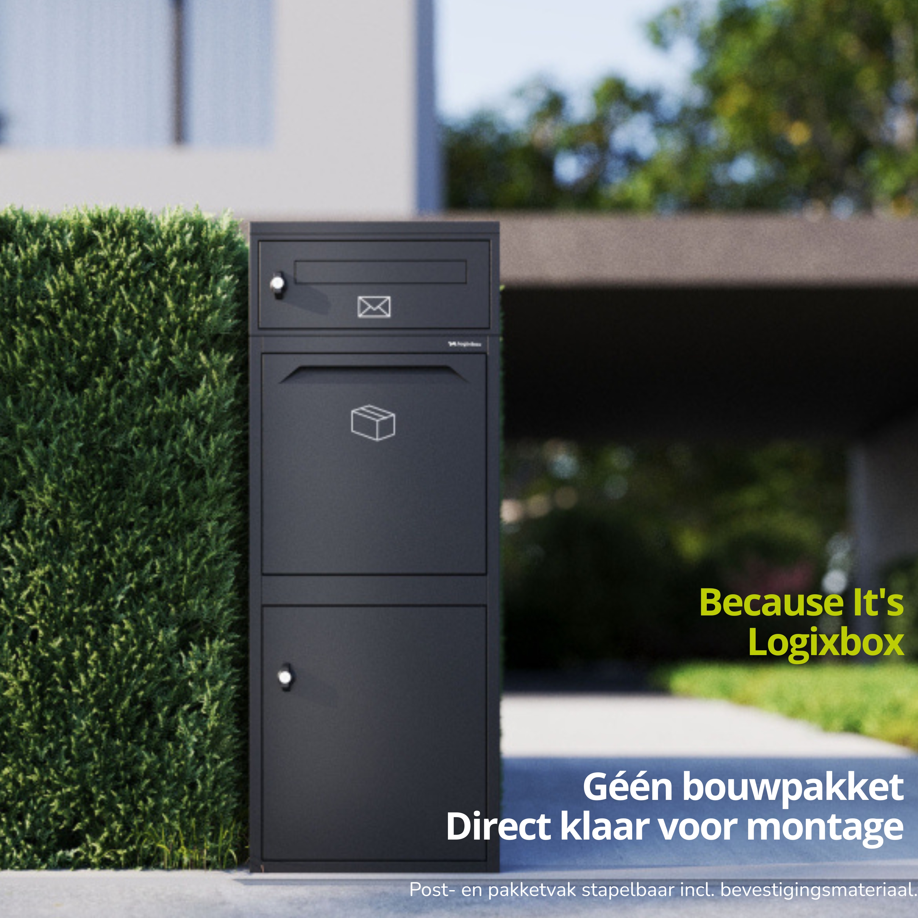 vrijstaande pakket brievenbus zonder dat je bij de pakketten kan