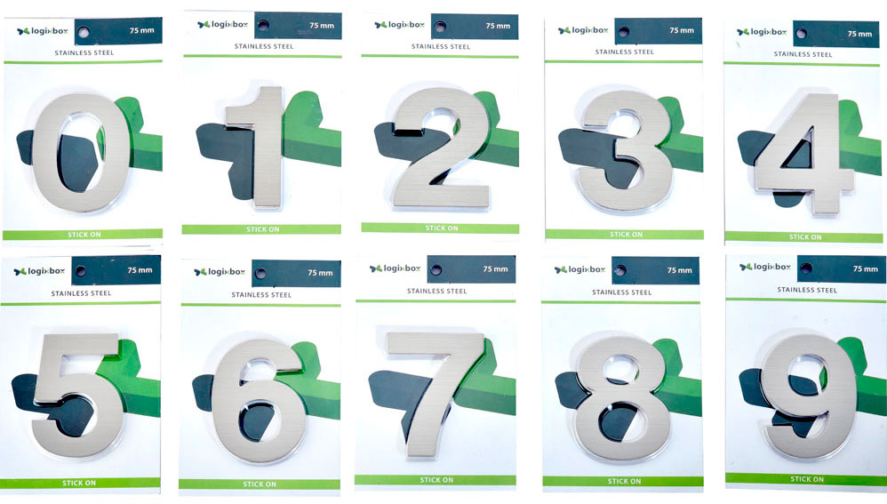 pakketbrievenbus accessoires huisnummerstickers van rvs