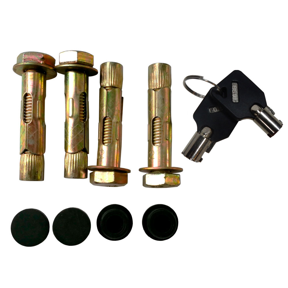 Meegeleverde sleutels en montagebenodigdheden bij levering van de Topbox‑XXL pakketbox