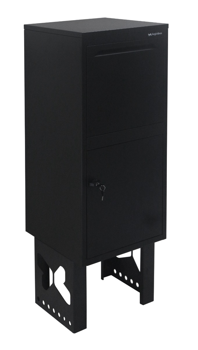 grote pakketbrievenbus op sokkel monteren